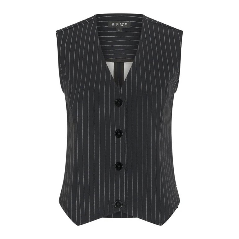 Travel Gilet  Stripe 2294 Black Pin