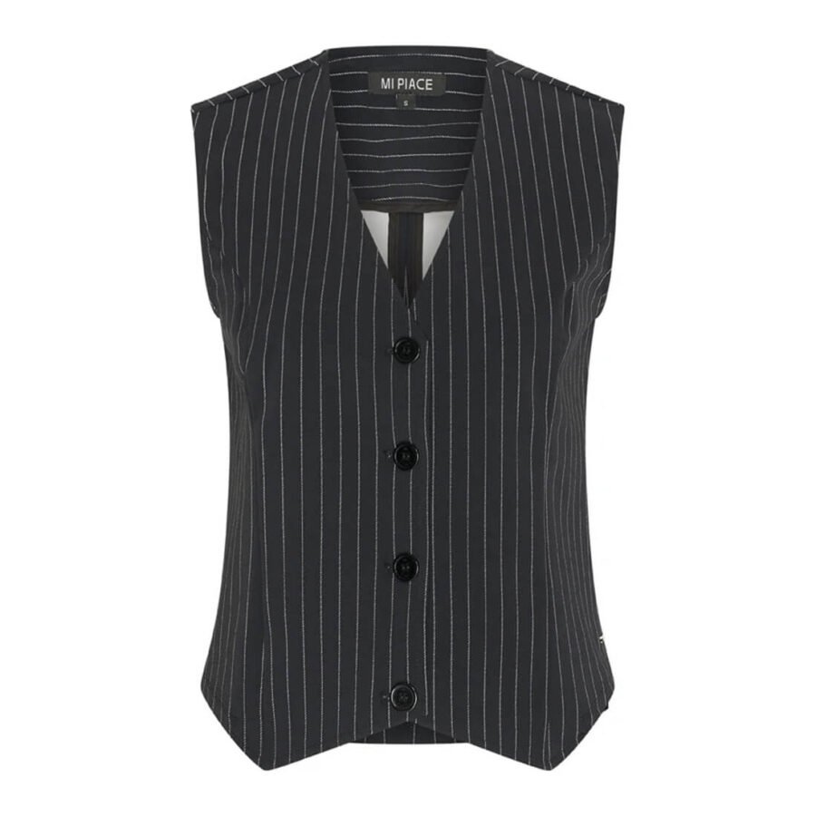 Travel Gilet  Stripe 2294 Black Pin