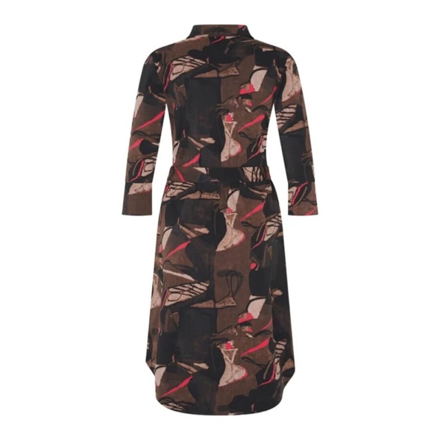Travel  Jurk Print 2092 Black/ Brown - Afbeelding 2