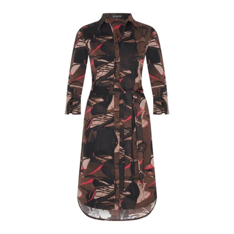 Travel  Jurk Print 2092 Black/ Brown