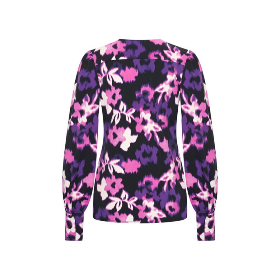 Travel Top Pofmouw  flowers print Mia 2226 Purple - Afbeelding 2