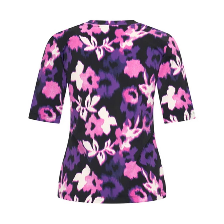 Travel Top flowers print Devi 2271 Purple - Afbeelding 2