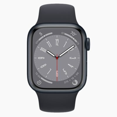 Refurbished Apple Watch Series 8 Zwart voorkant