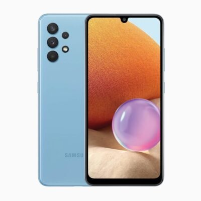 Refurbished Samsung Galaxy A32 Blauw voorkant achterkant