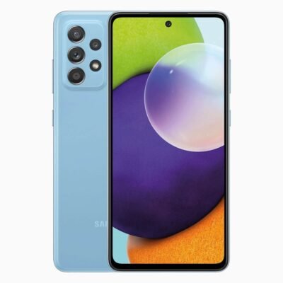 Refurbished Samsung Galaxy A52 Blauw voorkant achterkant